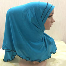 H030 Высокое качество Средний размер 65*60 см мусульманский Амира хиджаб для девочки тянет на исламский шарф повязка на голову молитва шарфы 2024 - купить недорого