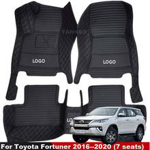 For Toyota Fortuner 2016 2017 2018 2019 2020 (7 seats) Car Floor Mats Auto Carpets Interiors Accessories Waterproof Foot Pads 2024 - buy cheap