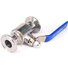 Hot Sale 1Inch 25Mm 304 Stainless Steel Sanitary Ball Valve 1.5 Inch Tri Clamp Ferrule Type for Homebrew Diary Product 2024 - buy cheap