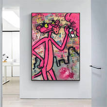 Graffiti Art Pink Panther Canvas Painting Colourful Posters and Prints Cuadros Street Wall Art Pictures for Living Room Decor 2024 - buy cheap