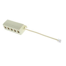 Divisor de Cable de teléfono RJ11-Adaptador de conector de pared, divisores de línea de teléfono, enchufe de gato, convertidor Modular de 1 a 5 para el hogar y la Oficina 2024 - compra barato