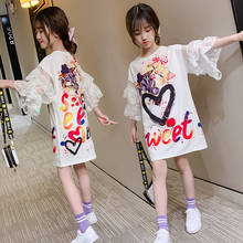 European Clothes Girls Summer Birthday Party Party White Cute Dress Fluffy Baby Girl 12 Years Old Teen Dress 2024 - buy cheap