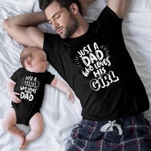 1pc Daddy and Daughter Shirts Dad Girl Family Look Tshirts Daddy and Me Shirts Daddy and His Girl Summer Family Matching Clothes 2024 - buy cheap