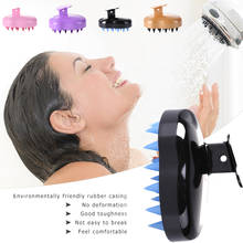 Escova de massagem de couro cabeludo, de silicone, portátil, escova de limpeza, banho, banho, cabelos, escova pente 2024 - compre barato
