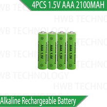 4pcs/lot New Brand AAA Battery 2100mah 1.5V Alkaline AAA rechargeable battery for Remote Control Toy light Batery free shipping 2024 - buy cheap