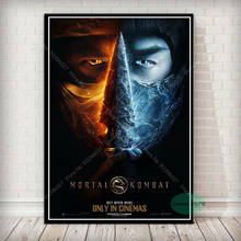 Zt93 mortal kombat cartaz filme 2021 jogo cômico pintura a óleo poster impressões lona arte parede imagem decoração da sua casa sala de estar 2024 - compre barato