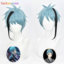 Cabelo sintético torcido da sensação floyd jade, cosplay, curto, resistente ao calor + peruca livre, boné para festa de halloween 2024 - compre barato