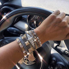 Bluestar pulseira feminina de cobre, bracelete da moda para mulheres, tecido turco, artesanal, 2021 2024 - compre barato