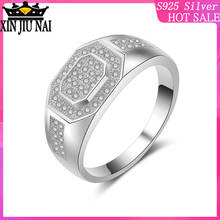 Anillo de diamante de imitación para hombre, anillo hueco de diamante en relieve, edición amplia, circonita 3A con microincrustaciones 2024 - compra barato