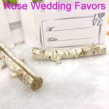 (25pcs/Lot)FREE SHIPPING+Rustic Style Birch Place Card Holders Unique Wedding Favors&Bridal Shower Favors for Guest 2024 - buy cheap