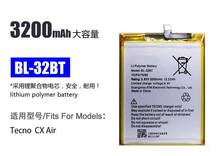 2 предмета в комплекте, 3200 мА/ч, 3,85 V Батарея для TECNO BL-32BT мобильный телефон мА/ч. Аккумулятор Bateria заменить Запчасти 2024 - купить недорого