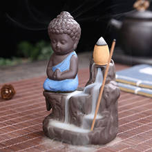 Queimador de incenso em forma de cascata, queimador fofo de monge com 20 peças, para decoração de casa e quarto 2024 - compre barato