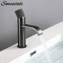 Smesiteli Washbasin Waterfall Faucet Deck Installation Single Hole Gun Metal Brass Single Handle Kitchen Faucet 2024 - buy cheap