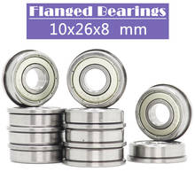 F6000ZZ Flange Bearing 10*26*8 mm ( 10 PCS ) Double Shielded Deep Groove Flanged F6000 Z ZZ Ball Bearings F6000-2Z F6000Z 2024 - buy cheap