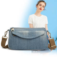 Casual Blue Denim Women Shoulder Bag small High Quality Jeans Canvas female Crossbody Sling Bag Travel ladies handbag bolsas 2024 - buy cheap