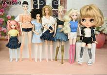 Aquecedores de perna para boneca barbie, zebra, listras, acessórios, tubo médio, meia para boneca blythe, boneca 1/6, brinquedos diy 2024 - compre barato