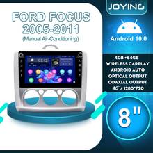 Joying 1 din rádio estéreo android 10 multimídia player unidade de cabeça com volante tela para ford focus 2 3 mk2/mk3 2005 2011 2024 - compre barato