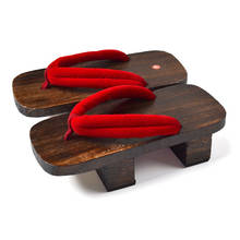 Zuecos tradicionales japoneses de madera para hombre y mujer, chanclas de madera Unisex, zapatos de Cosplay de samurái japonés, sandalias para exteriores 2024 - compra barato