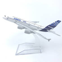 1/400 escala 16cm diecast avião modelo a380 linhas aéreas modelo de exibição estática adulto coleção mini brinquedos para meninos 2024 - compre barato