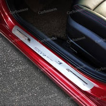 For Mazda 3 Car Accessories Door Sill Trim Strip Stainless Steel Pedal Cover Protector Styling Auto Stickers 2014 2015 2017 2016 2024 - buy cheap