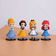 Disney Princess Snow White Cinderella Alice Ariel Q Version Anime Figures Toys PVC Model Kids Toys for Girls Christmas Gifts 2024 - buy cheap