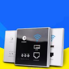 300 Мбит/с 220V Мощность AP реле умный Беспроводной WI-FI репитер расширитель настенный встроенный маршрутизатор Панель USB розетка N03 20 Прямая поставка 2024 - купить недорого