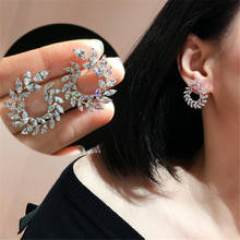 choucong Fashion Lady Drop earring Mirco Pave AAAAA zircon 925 Sterling silver Wedding Dangle Earrings for women Party jewelry 2024 - buy cheap