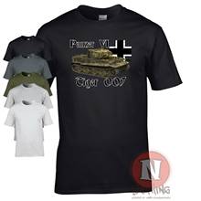 WW2 German Military Armour Panzer 6 Tiger 007 Tank T-Shirt. Summer Cotton Short Sleeve O-Neck Men's T Shirt New S-3XL 2024 - buy cheap