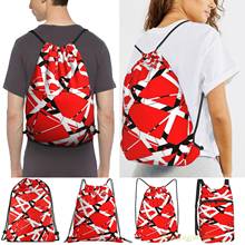 Men Outdoor Travel Drawstring Backpack Bags Frankenstrat Pattern Red Black White Women Sports Travel Bag Fitness Swimming Bag 2024 - buy cheap