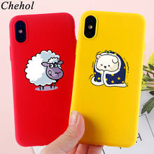 Cartoon Cute Sheep Phone Case for IPhone 11 Pro 8 7 6s Plus X XS MAX XR  Cases Soft TPU Silicone Box Back Covers Accessories 2024 - buy cheap