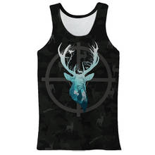 3D Print Starry deer Vest Men 's Tank Tops Fashion Animal Sleeveless men Sweatshirt Funny Men /women Tank 2024 - buy cheap