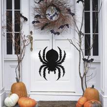 Decoração suspensa de halloween, 1 peça de tecido não-tecido, decoração de casa assombrada, morcego, bruxa, festa de decoração, preto 2024 - compre barato