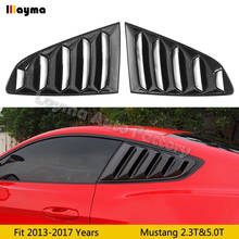 Fibra de carbono janela traseira para ford mustang coupe 2.3 5.0 2015 2016 2017 ano carro spoiler lateral janela cega 2pcs 2024 - compre barato