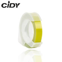 Cidy máquina de etiquetas dymo 1610 12965, 1 peça, grama, cor verde, compatível com dymo, etiquetas 3d, gravação de plástico, 9mm * 3m, motex e101 2024 - compre barato