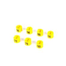 Sizer cabide número de tamanho amarelo, 100 peças, etiquetas de vestuário, marcadores de tamanho, marcador de tamanho para cabide, cabide de casaco, braçadeira de tamanho 2024 - compre barato