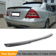 For Mercedes Benz W203 2001 - 2006 C200 C240 C320 C55 AMG C Class Carbon Fiber Rear Trunk Spoiler Boot Lip Wing 2024 - buy cheap