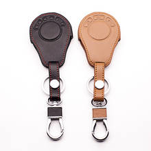 Capa de couro genuíno para chave de carro, capa protetora com 3 botões para bmw mini cooper conversível clubman r56 r57 r58 r60 r61 2024 - compre barato