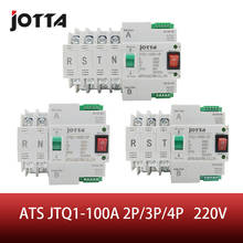 Interruptor de transferencia automática ATS de doble potencia, JTQ1-100A, 2P/3P/4P, disyuntor MCB AC 230V, instalación doméstica de riel de 35mm 2024 - compra barato