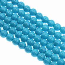 Factory price Baking Paint Glass Round Loose Beads 3 4 6 8 10 12mm Pick Size for Jewelry Making DIY Necklace Bracelet 15" B90 2024 - buy cheap