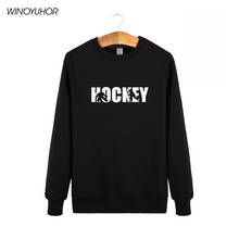 Hockey Letter Printed Hoodies Men Winter Fashion Casual Long Sleeve Sweatshirts Ice Hockey Player Pullover Tops Masculina 2024 - buy cheap