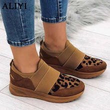 Women Leopard Flats 2022 Spring New Elastic Band Soft Larged-Size Ladies Loafers Outdoor Running Female Trendy Sneakers 2024 - buy cheap