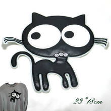 Parches bordados de gato negro para ropa, DIY, coser en Viñetas de animales, apliques con encaje bordado, 1 ud. 2024 - compra barato