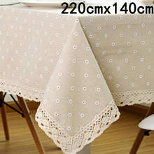 Hot Sell Washable Flower Pattern Linen Cotton Tablecloth Home Dining Table Cover Cloths Tools Part