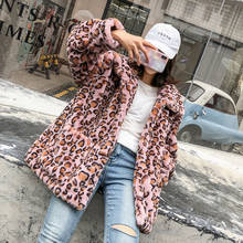New Autmn Winter Fashion Pink Leopard Fur Coat Women Streetwear Wide-Waisted Loose Faux Fur Jackets Sexy Warm Thick Tops  Mw853 2024 - buy cheap