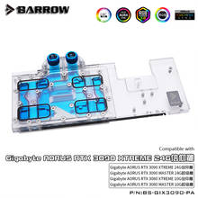 Barrow water block use for GIGABYTE RTX AORUS 3090/3080 XTREME/MASTER full coverage GPU card Copper Radiator 5V Header A-RGB 2024 - buy cheap