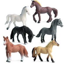 Моделирование детских игрушек модель, дикое животное, восемь лошадей, фигурка, миниатюрное ландшафтное украшение, подарок для мальчика и девочки, настольные украшения 2024 - купить недорого
