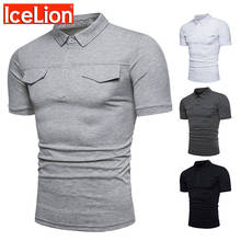 Icelion 2020 Polo Shirt Men Brand Clothes Solid Color Polos Shirts Camisa Masculina Mens Casual Cotton Short Sleeve Polos 2024 - buy cheap