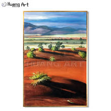 Fast Ship Hand-painted Modern Desert Landscape Oil Painting on Canvas for Living Room Decor Loess Scenery Art Wall Painting 2024 - buy cheap