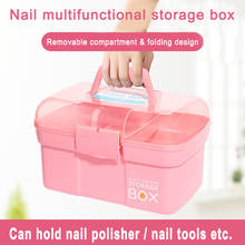 1PC Portable Nail Beauty Tools Box Carrying Case Cosmetics Storage Multi functional Plastic Storage Box Household Nail Tool Art 2024 - buy cheap