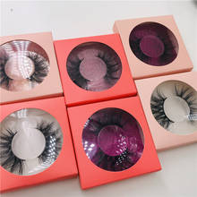 6 Pairs/Lot Mink 5D Lashes Fluffy Short Popular Eyelashes Custom Pink Square Paper Boxes 2024 - buy cheap